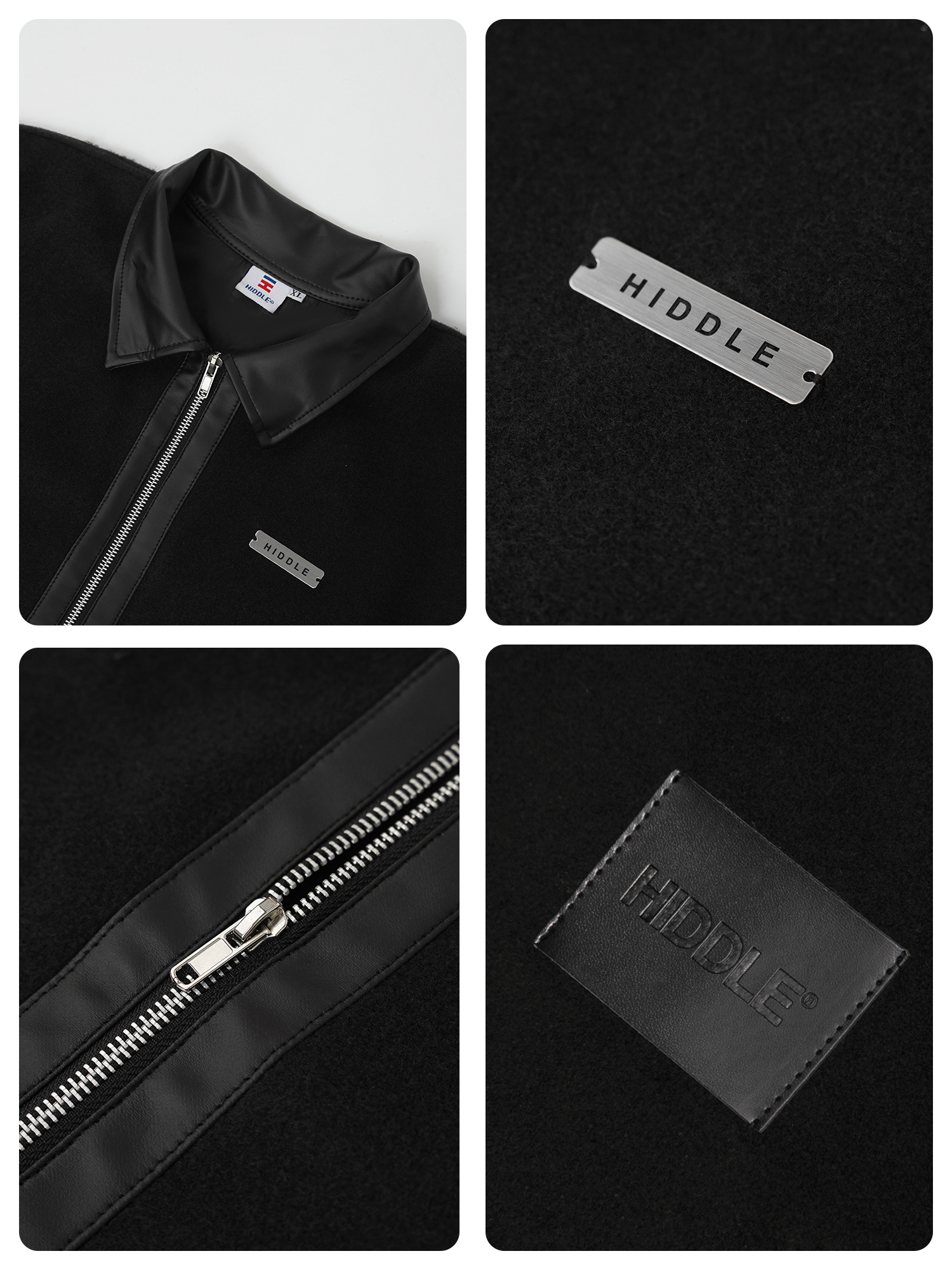 Áo khoác dạ nam cao cấp HIDDLE phối da