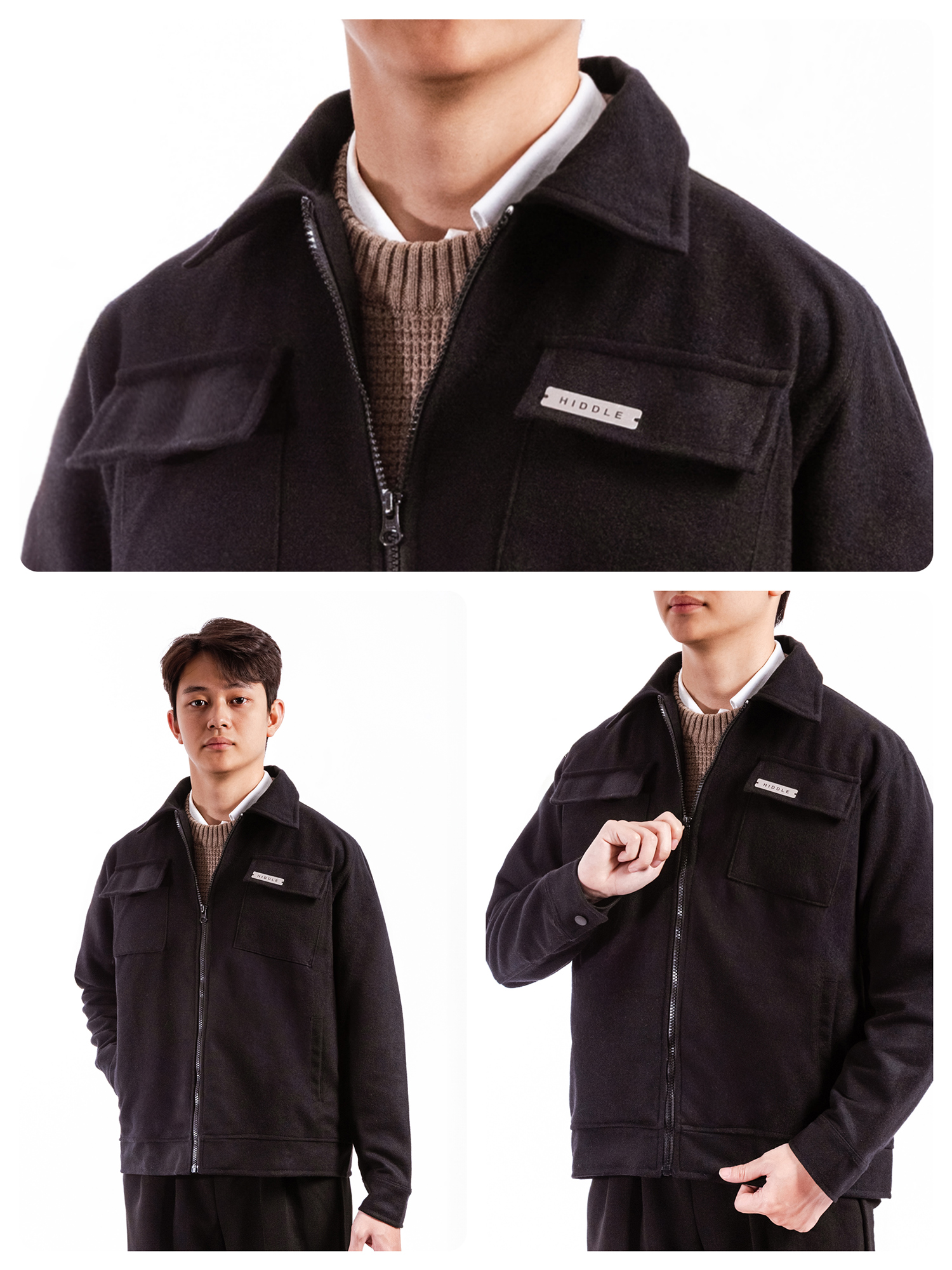 Áo khoác dạ nam hàng hiệu cao cấp H8-AK7