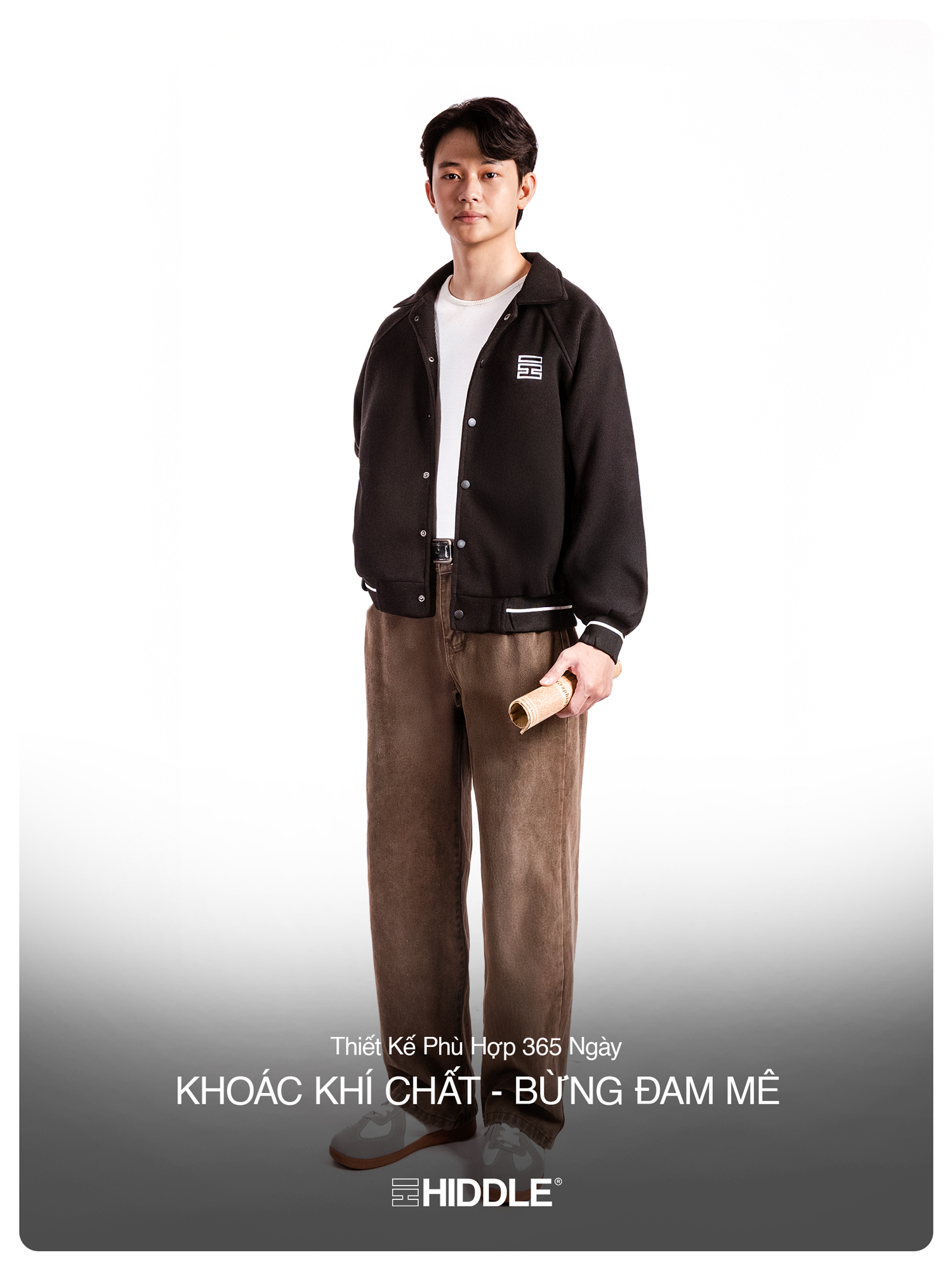 Áo khoác dạ nam hàng hiệu Hiddle