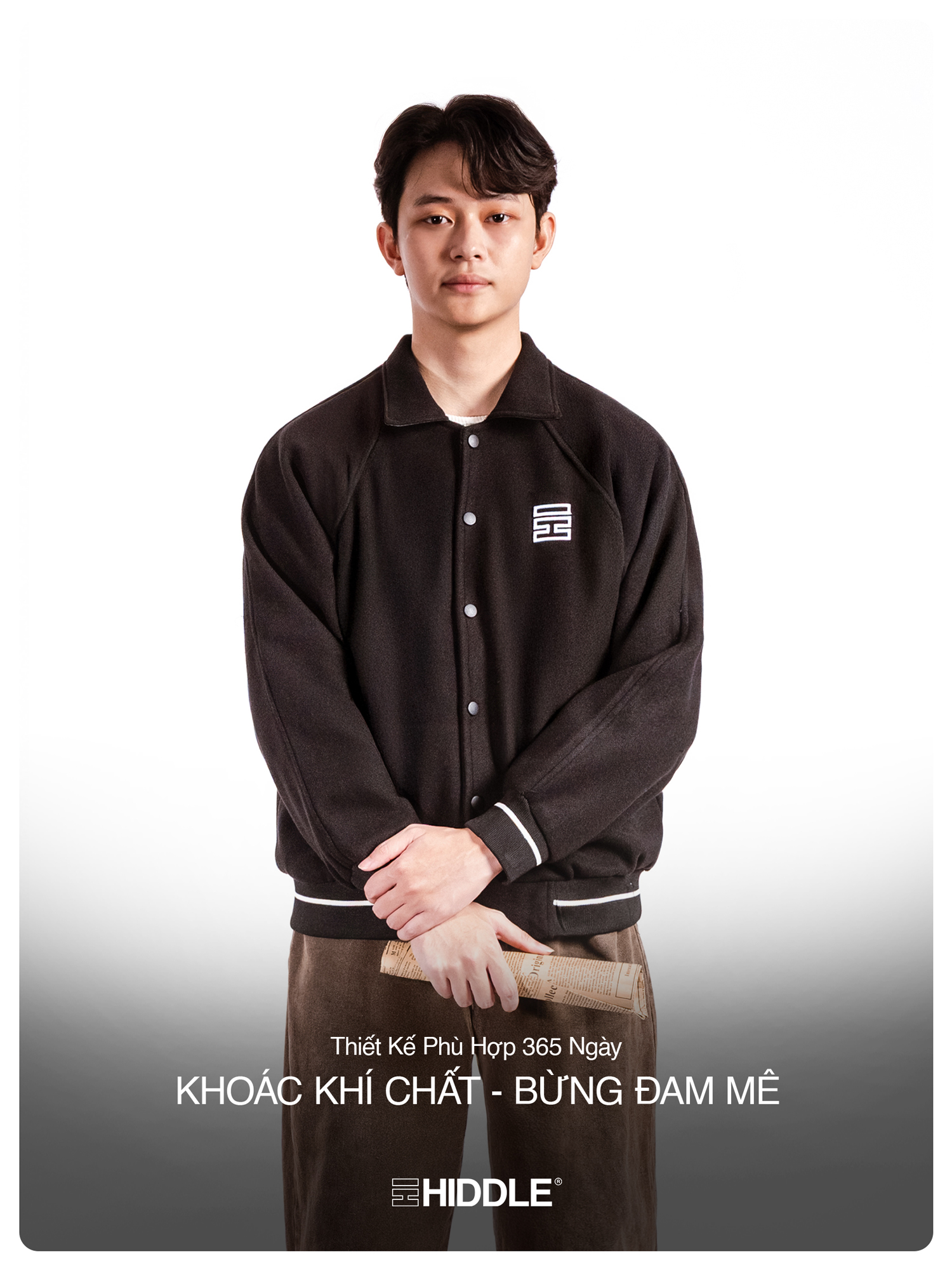 Áo khoác dạ nam hàng hiệu Hiddle