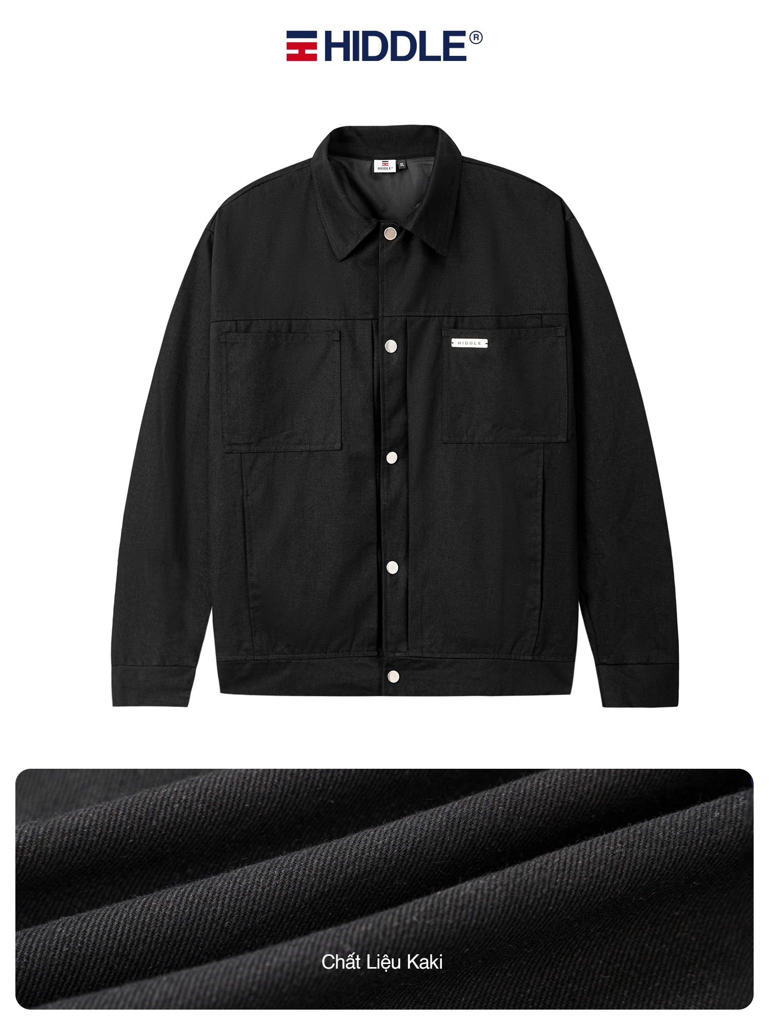 Áo khoác kaki nam hàng hiệu Hiddle