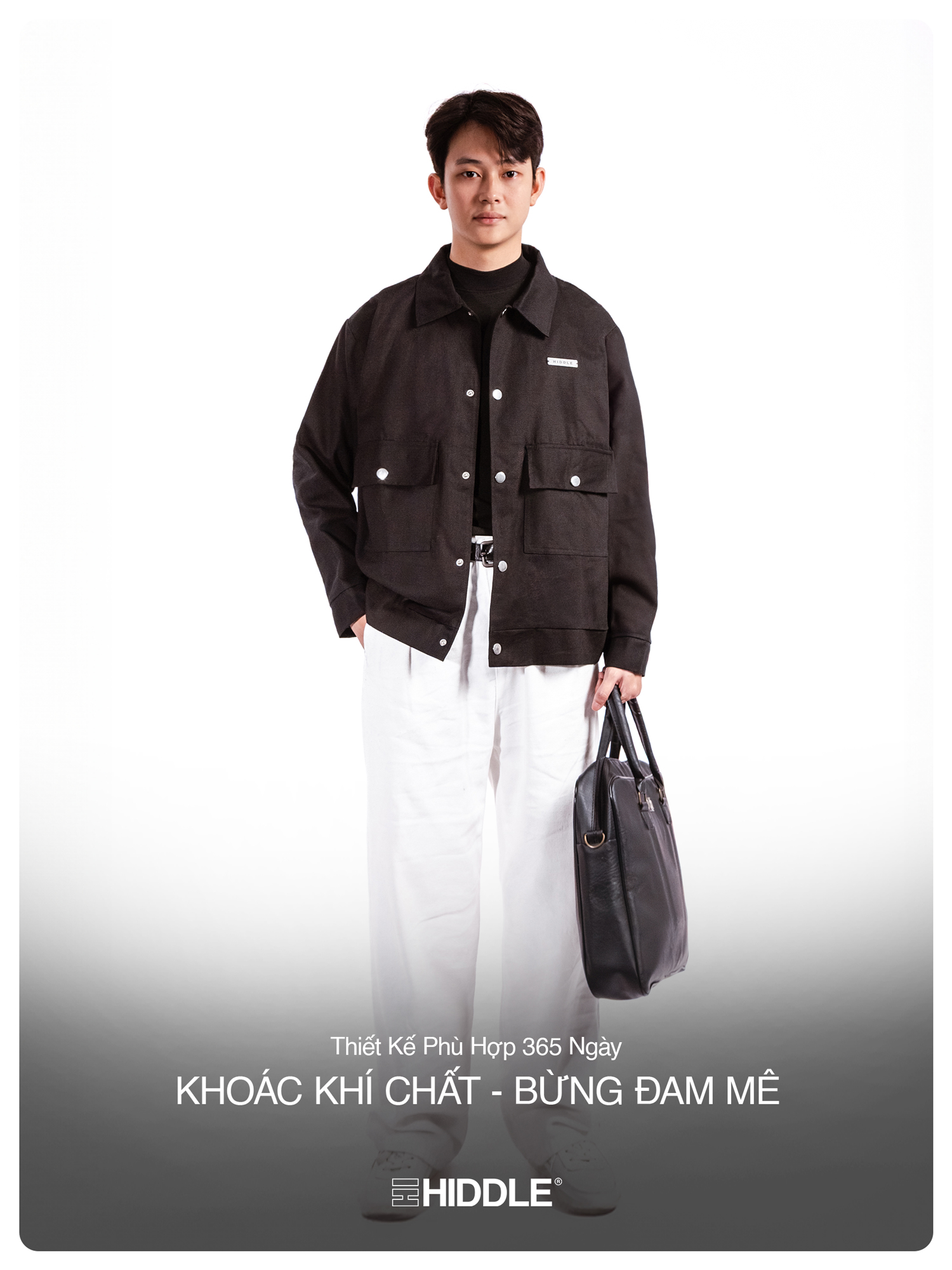 áo khoác kaki nam túi hộp Hiddle