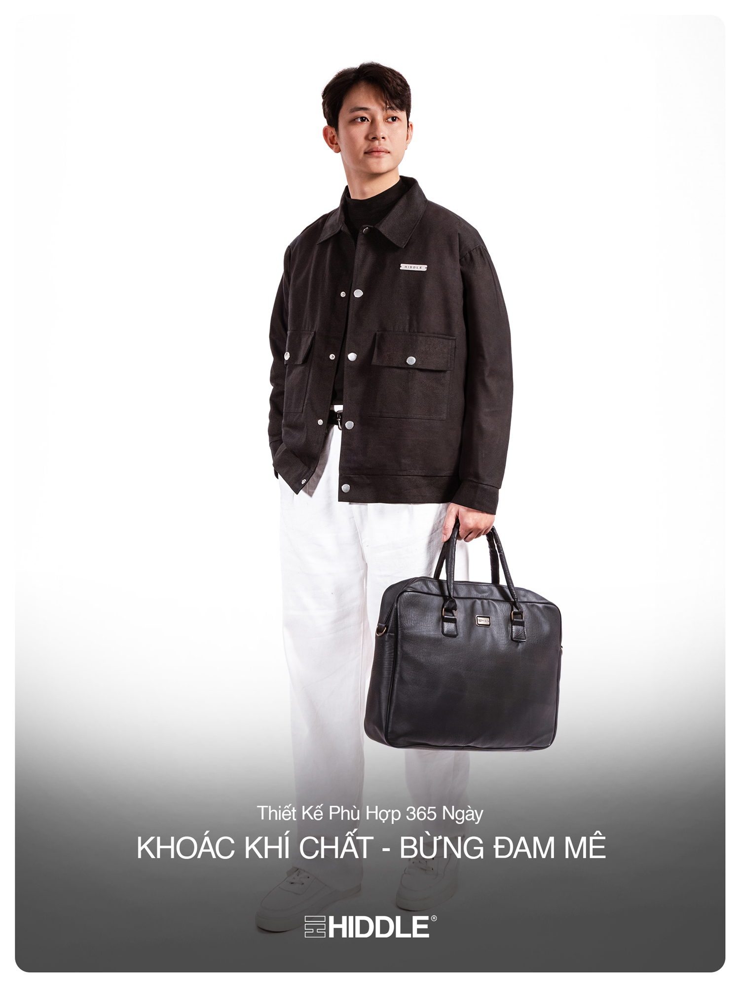 áo khoác kaki nam túi hộp Hiddle