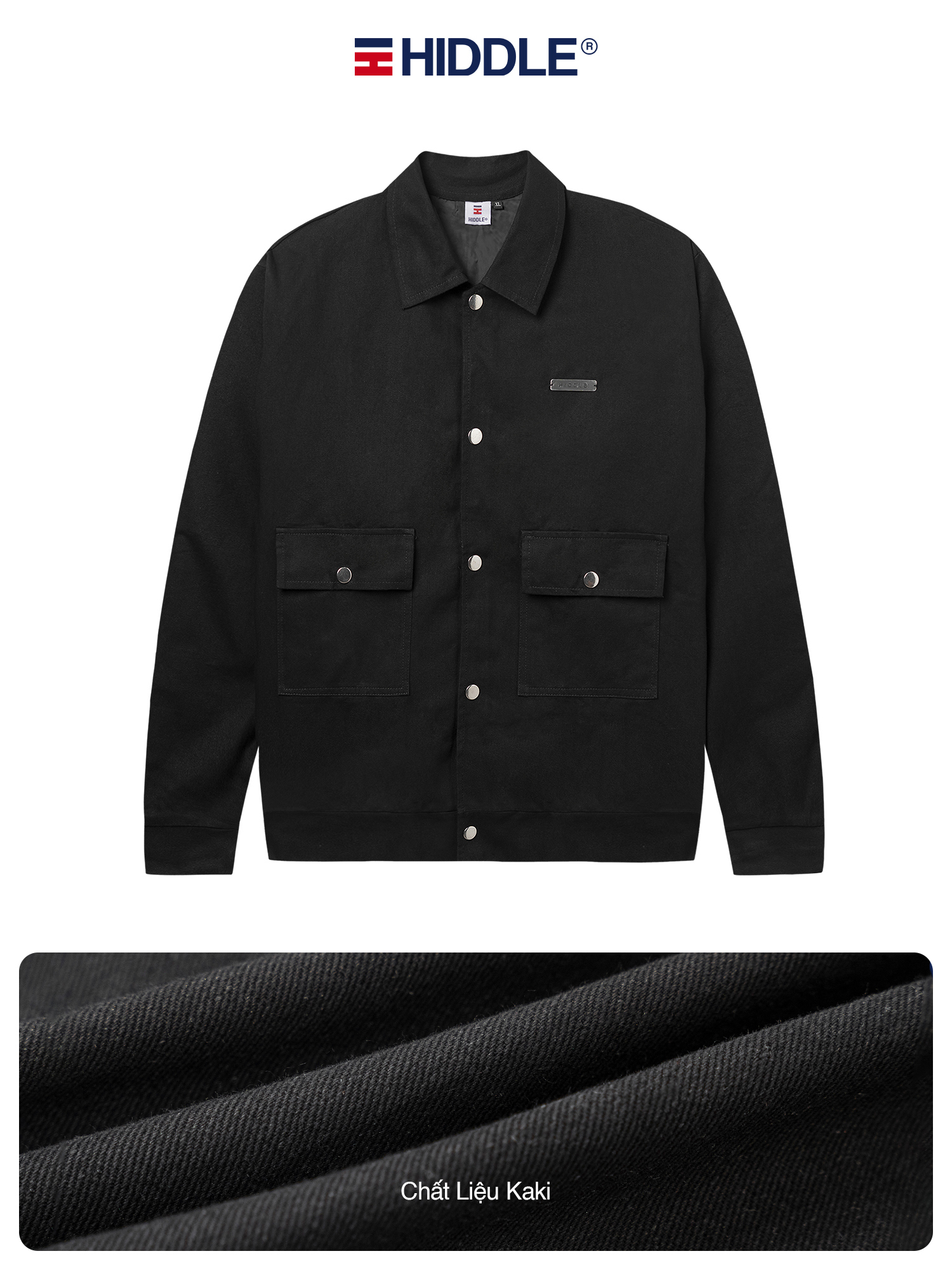 áo khoác kaki nam túi hộp Hiddle
