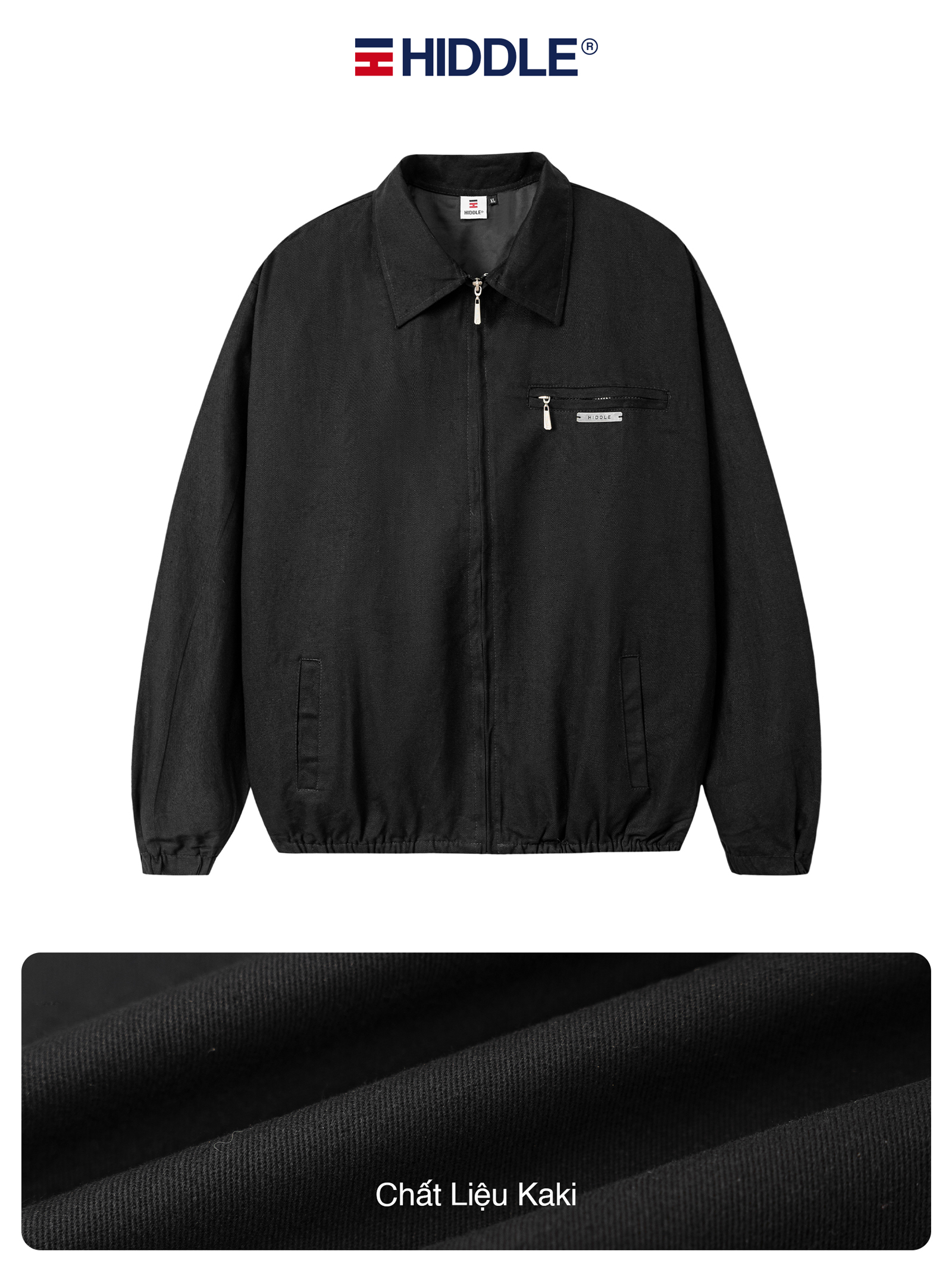 áo khoác nam kaki 2 lớp chính hãng Hiddle