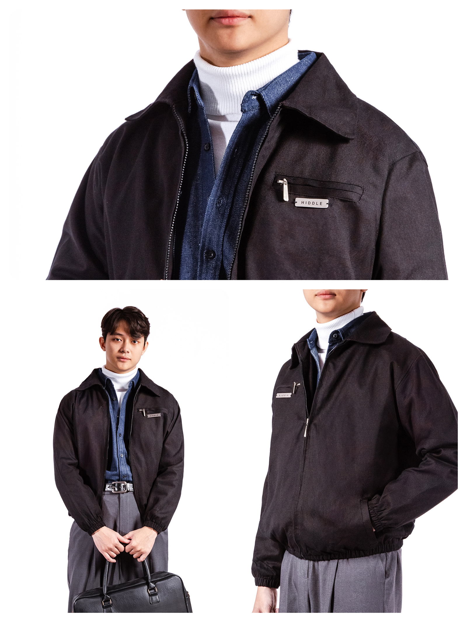 áo khoác nam kaki 2 lớp chính hãng Hiddle