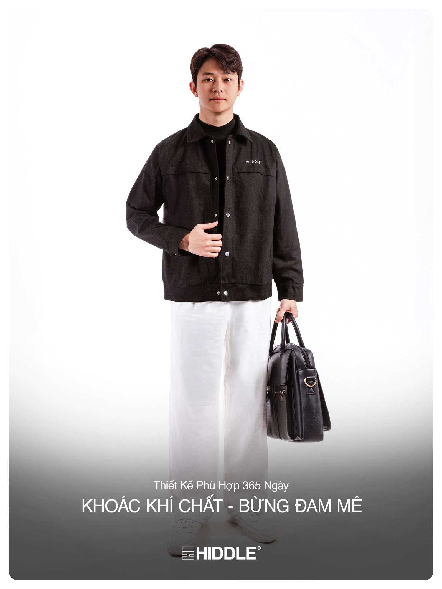 Áo khoác nam kaki cổ bẻ Hiddle H9-AK6