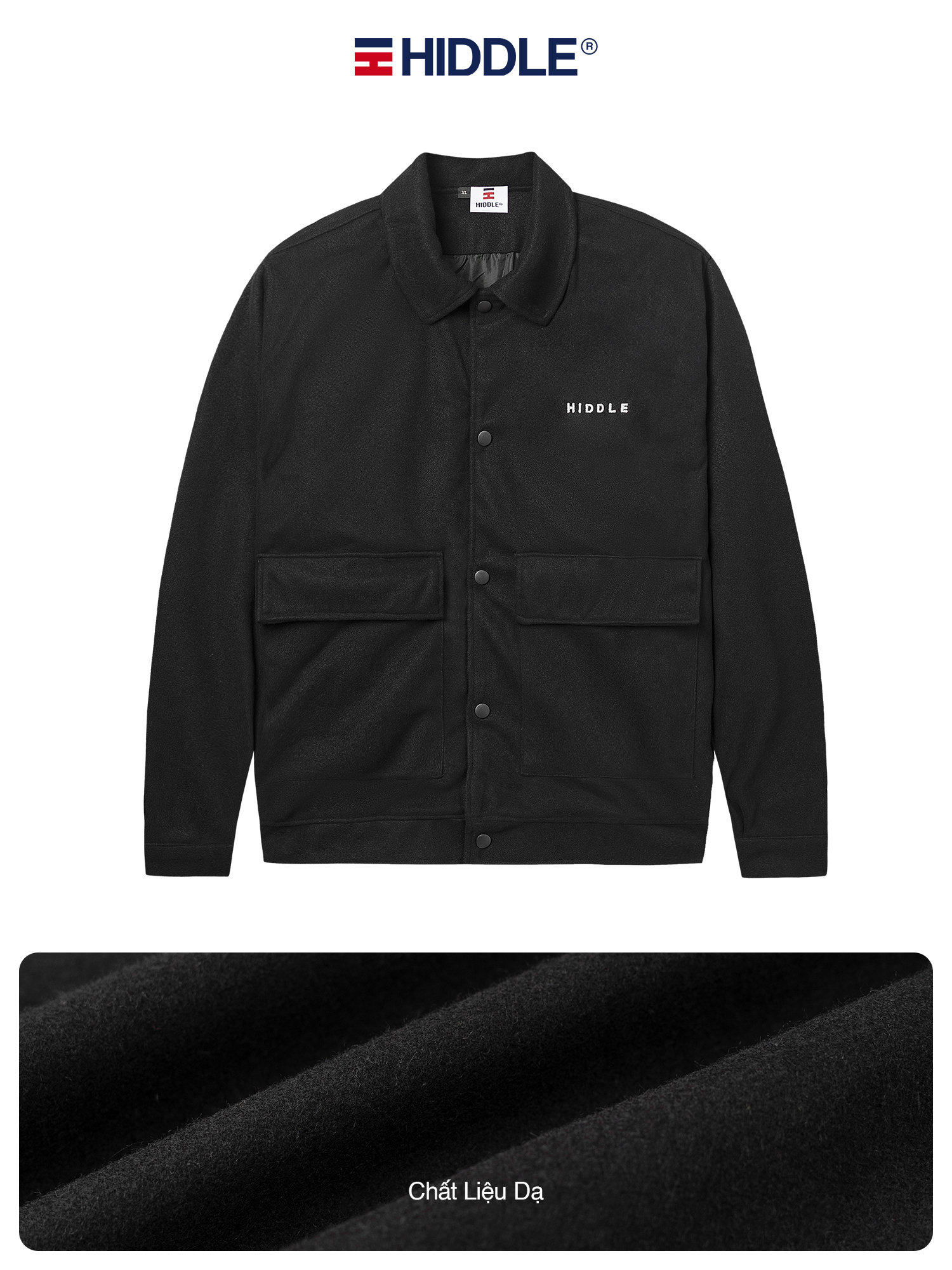 áo khoác nỉ dạ túi hộp Hiddle