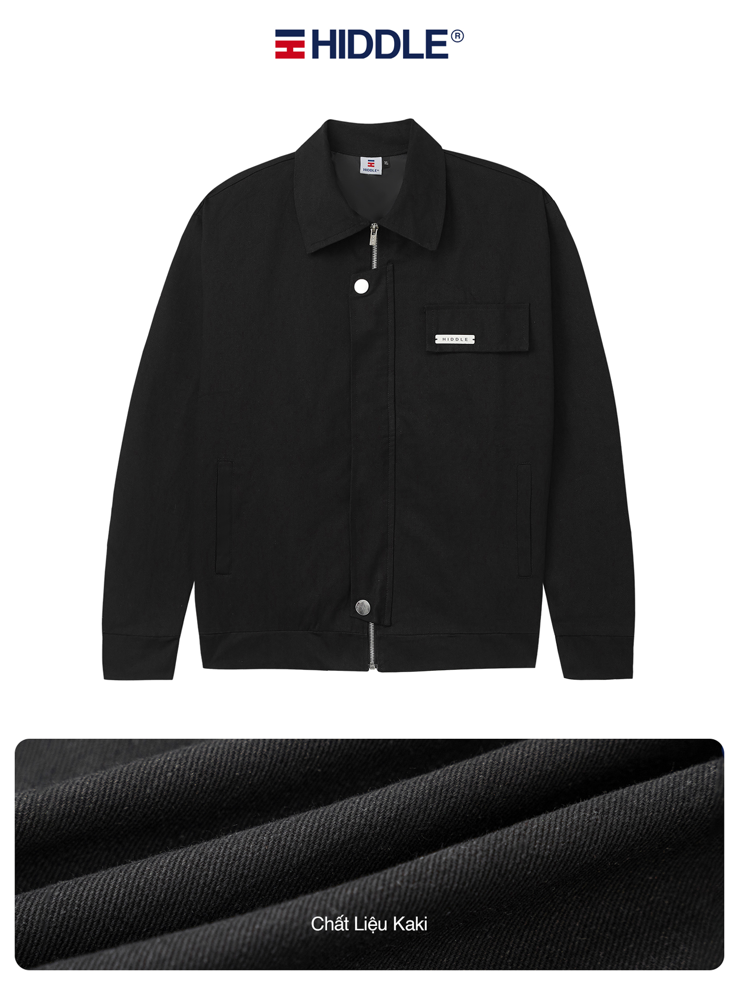 áo khoác nam kaki cổ bẻ Hiddle