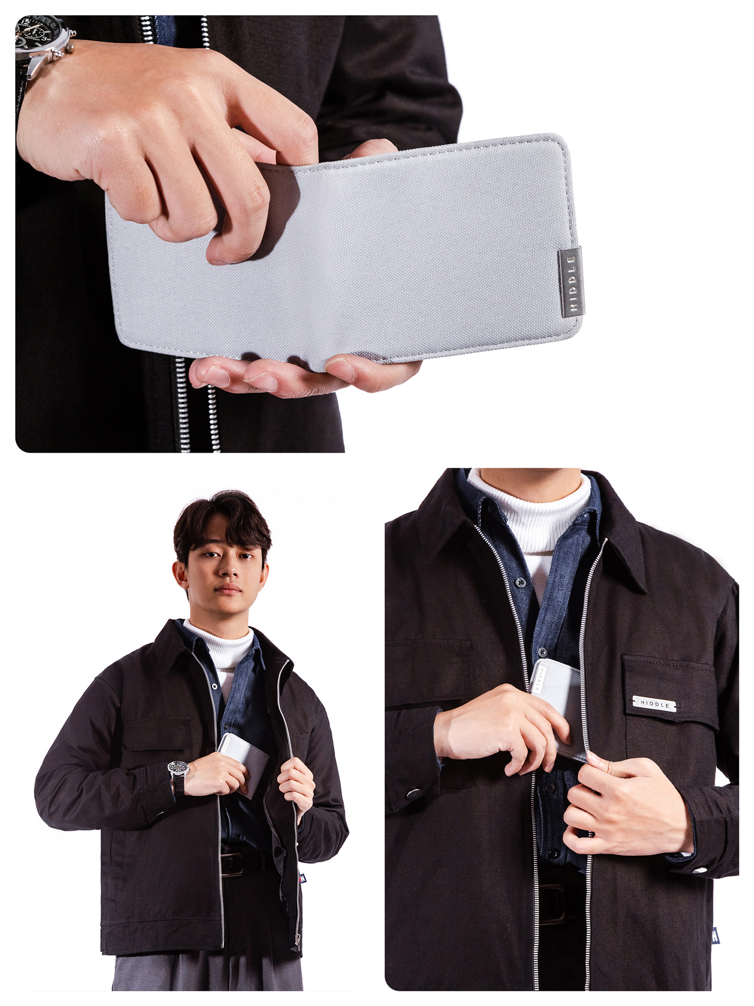Ví nam cầm tay nhỏ gọn HIDDLE H-V3