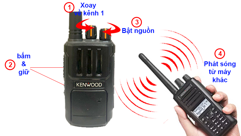 kenwood tk340 mô tả cách dò và ghi tần số