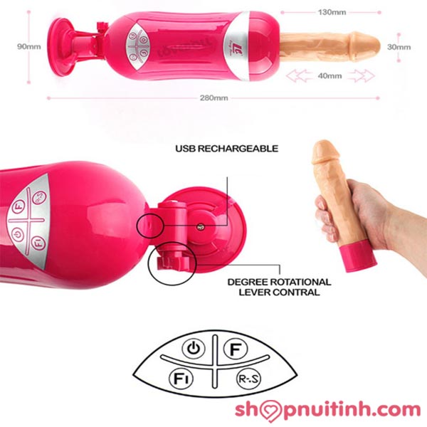 kích thước Dương Vật Giả Thụt Tự Động EasyLove