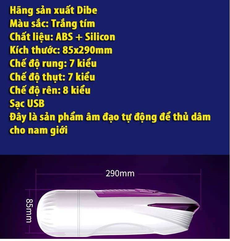 Đánh giá Âm đạo giả bú mút tự động Dibe Ferryady