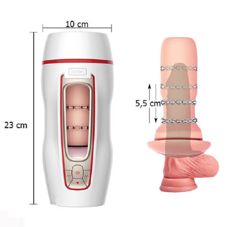 Âm đạo giả cầm tay Lenten 3D tự động cao cấp