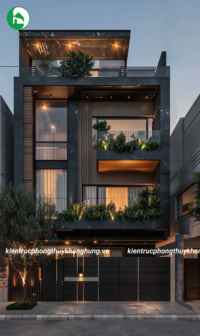 Mẫu nhà 3 tầng 1 tum hiện đại sang trọng bậc nhất