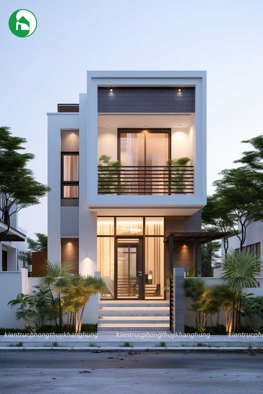 mẫu nhà ống 2 tầng đẹp