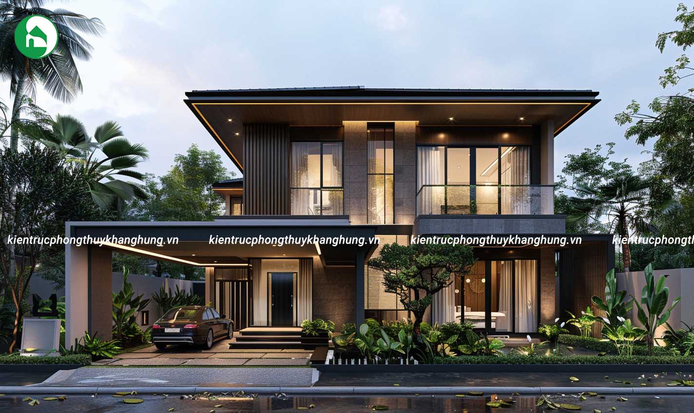 mẫu nhà vườn 2 tầng hài hòa với thiên nhiên