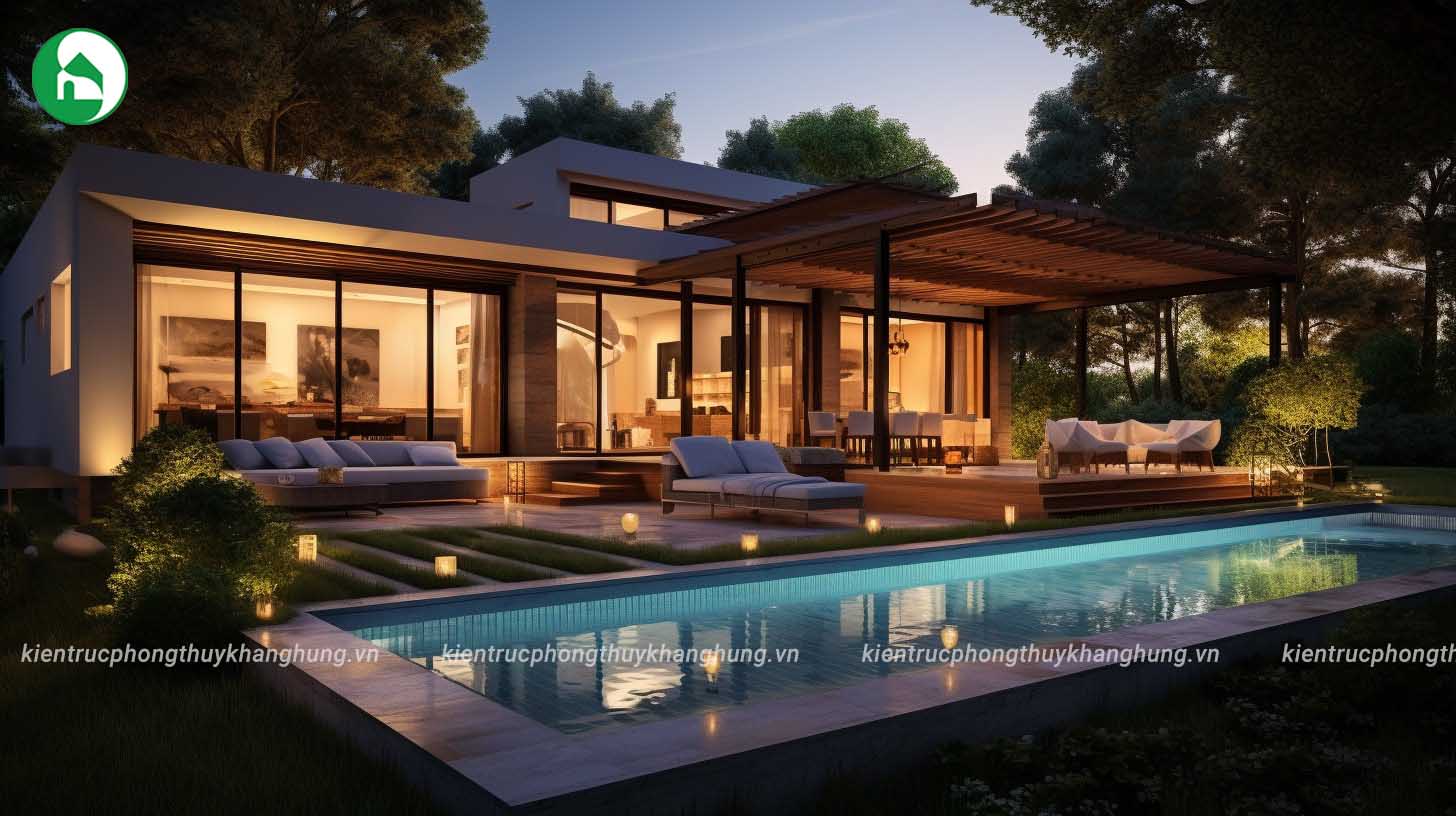 Không gian mở kết hợp nội thất tối giản tạo cảm giác rộng rãi