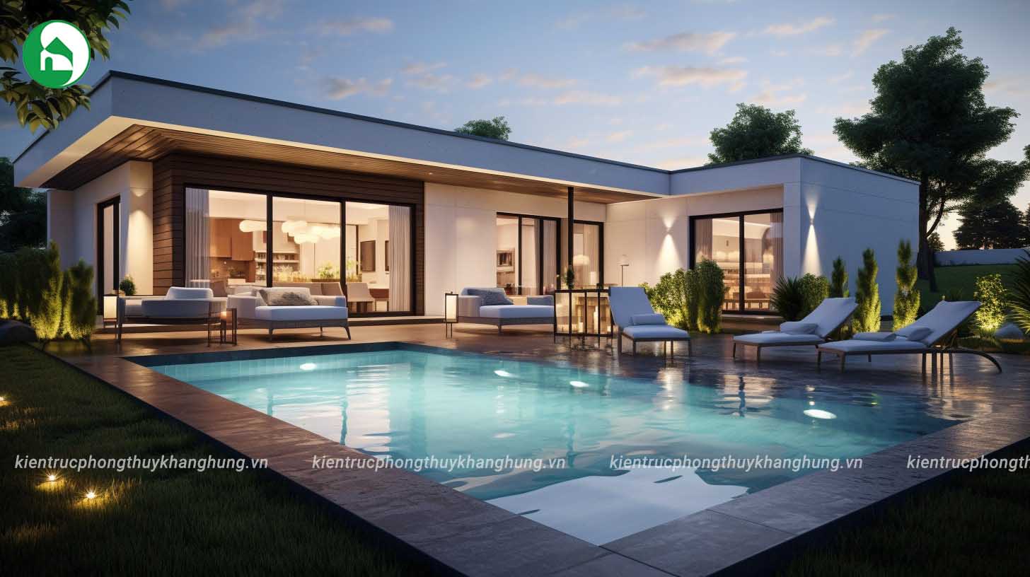 Villa 1 tầng hiện đại, không gian sống thoáng đãng cho gia đình