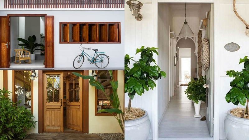 của chính đối diện cửa sau