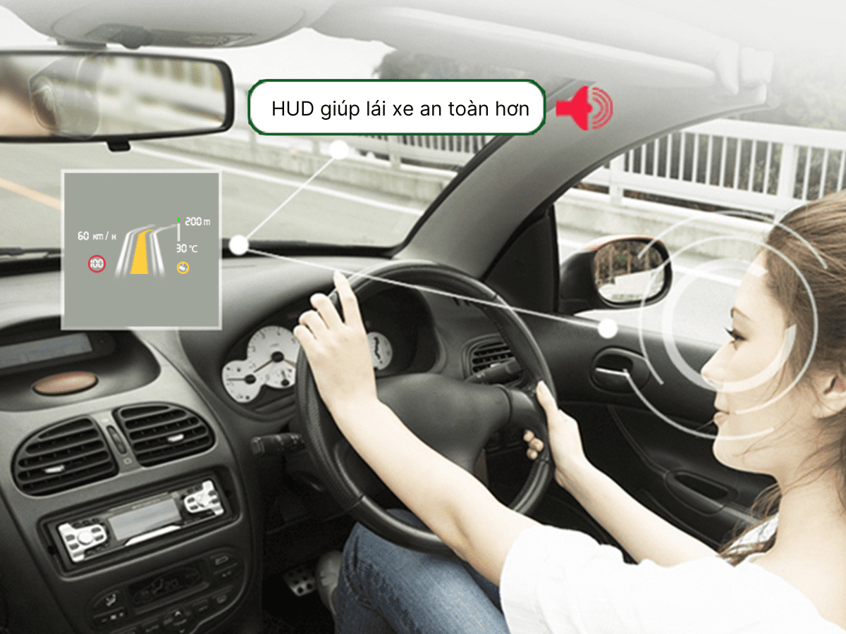 Kính chắn gió HUD XYG tích hợp công nghệ hiển thị hiện đại