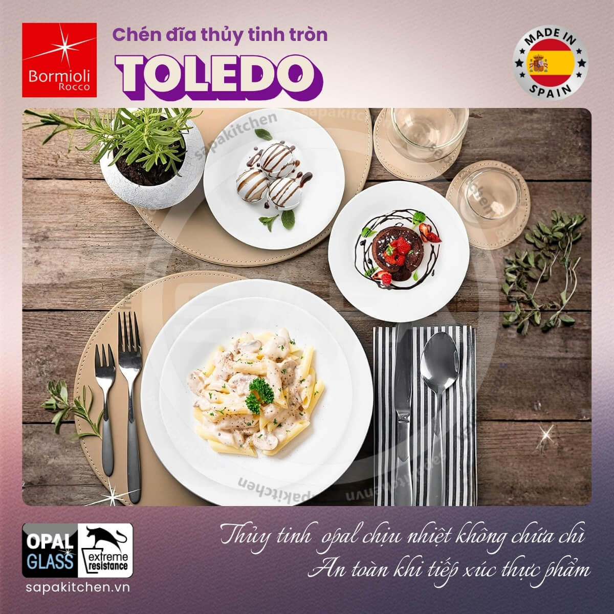 Bộ Chén Đĩa Thủy Tinh Bormioli Rocco: Quà Tết Sang Trọng Cho Bàn Ăn Gia Đình 2026 - 4