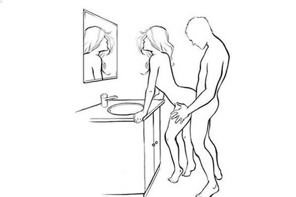 Tư thế quan hệ trong nhà tắm