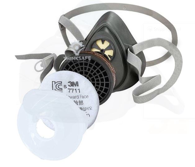 Bộ mặt nạ phòng độc 3M 3200 kết hợp phin lọc 3M 3301K-100, bông lọc 3301K-100