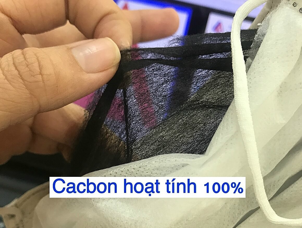 Khẩu trang có lớp hoạt tính 100%