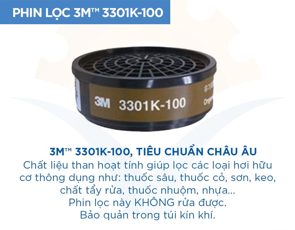 mặt nạ phòng độc 3M chính hãng HF52 kèm phin lọc 3301K