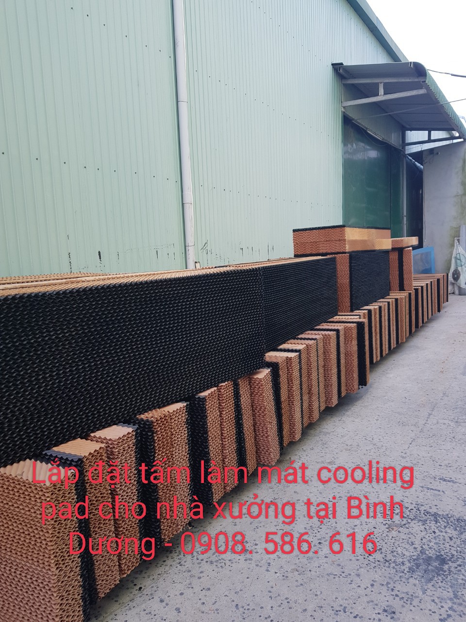 Lắp đặt tấm làm mát cooling pad cho nhà xưởng tại bình dương