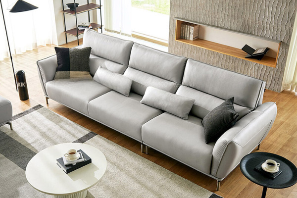 Sofa văng HM0045 | Da PU nhập khẩu | Màu xám 2400x850