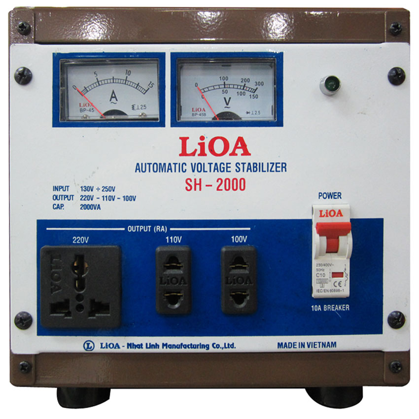 ổn áp lioa 2kva model sh - 2000 giá bao nhiêu