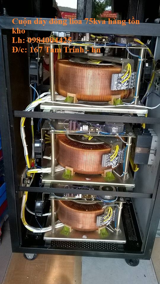 Cuộn dây đồng lioa 75kva hàng tồn kho, bầy mẫu