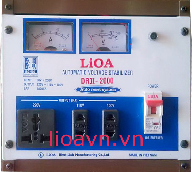ổn áp lioa 2kva model drii - 2000 giá bao nhiêu