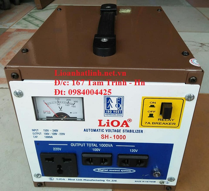 ỔN ÁP LIOA 1KVA CŨ DẢI 90V ~ 250V