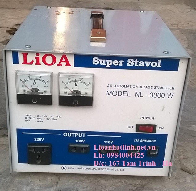 ỔN ÁP LIOA 3KVA CŨ DẢI 150V - 250V