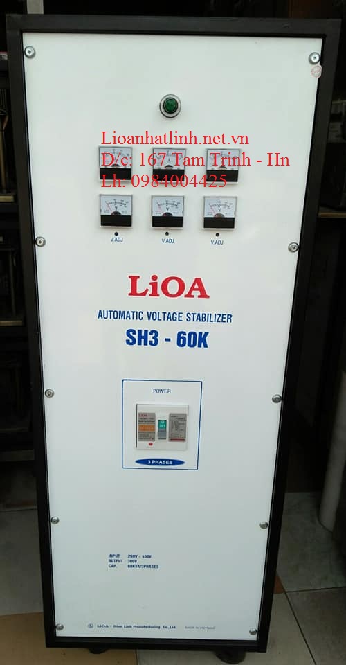 ỔN ÁP LIOA 60KVA 3 PHA MODEL SH3 - 60K NĂM 2018