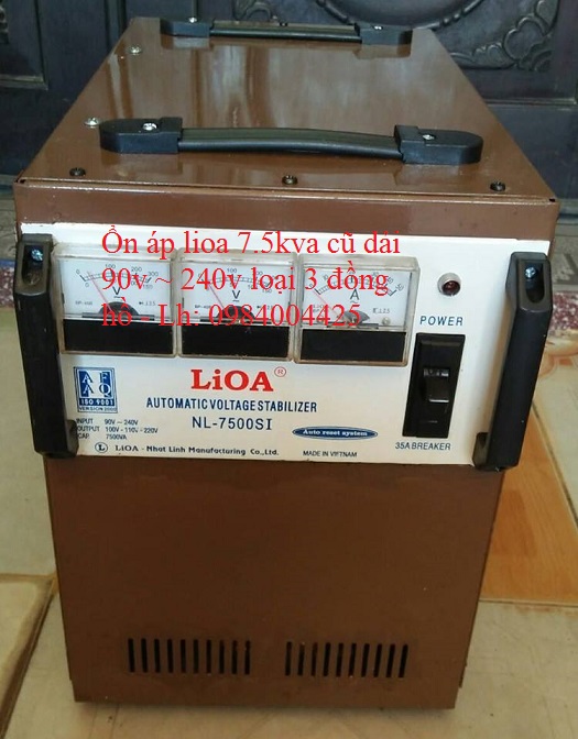 ỔN ÁP LIOA 7.5KVA CŨ LOẠI 3 ĐỒNG HỒ