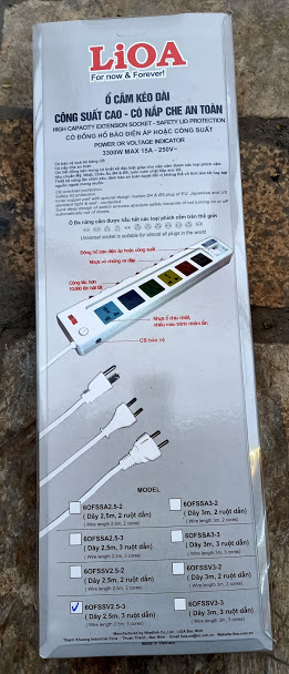 Ổ CẮM LIOA CÔNG SUẤT LỚN LIOA 6OFSSV2.5-3