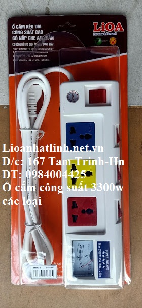 Ổ CẮM LIOA CÔNG SUẤT LỚN 03 LỖ CẮM