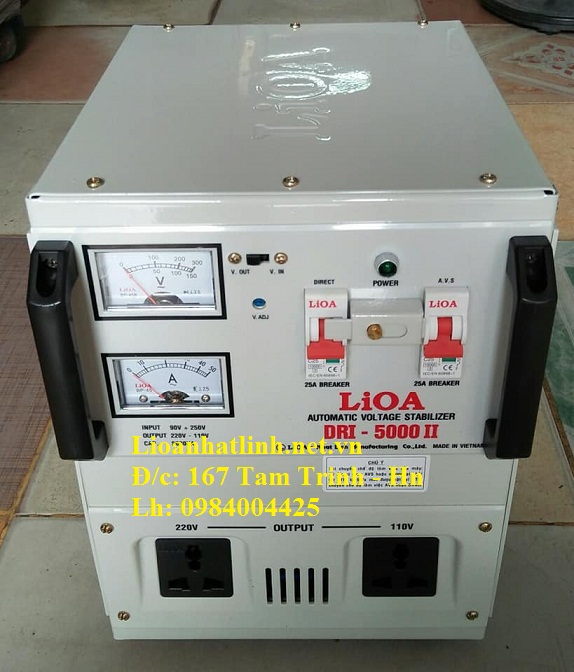 MẶT TRƯỚC ỔN ÁP LIOA 1 PHA CHÍNH HÃNG