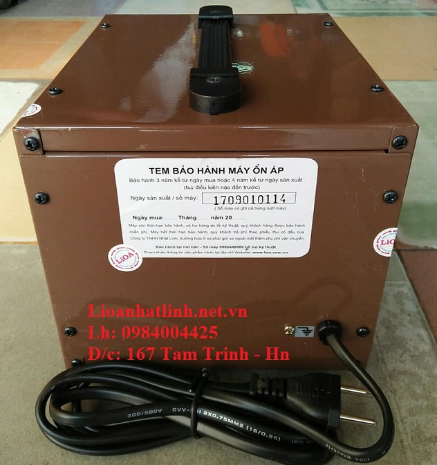 TEM BẢO HÀNH ỔN ÁP LIOA 1KVA