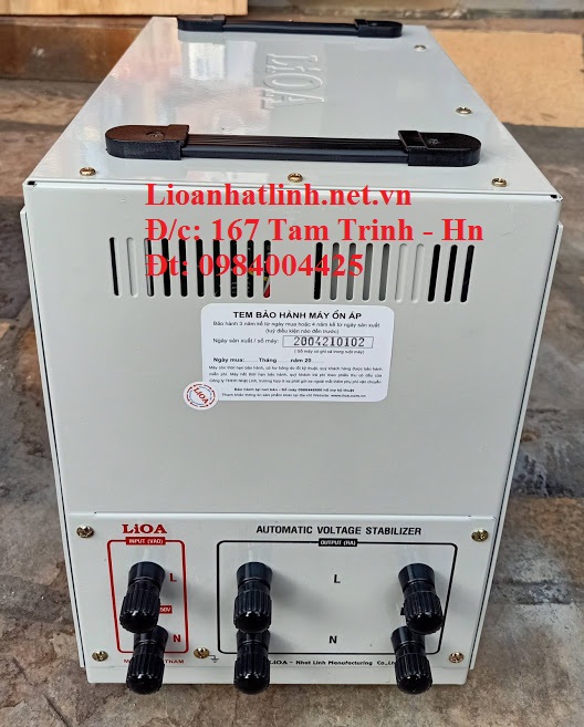 PHÍA SAU ỔN ÁP LIOA 7.5KVA DRI