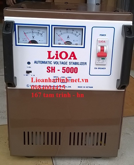 ổn áp lioa 5kva model sh - 5000 giá bao nhiêu