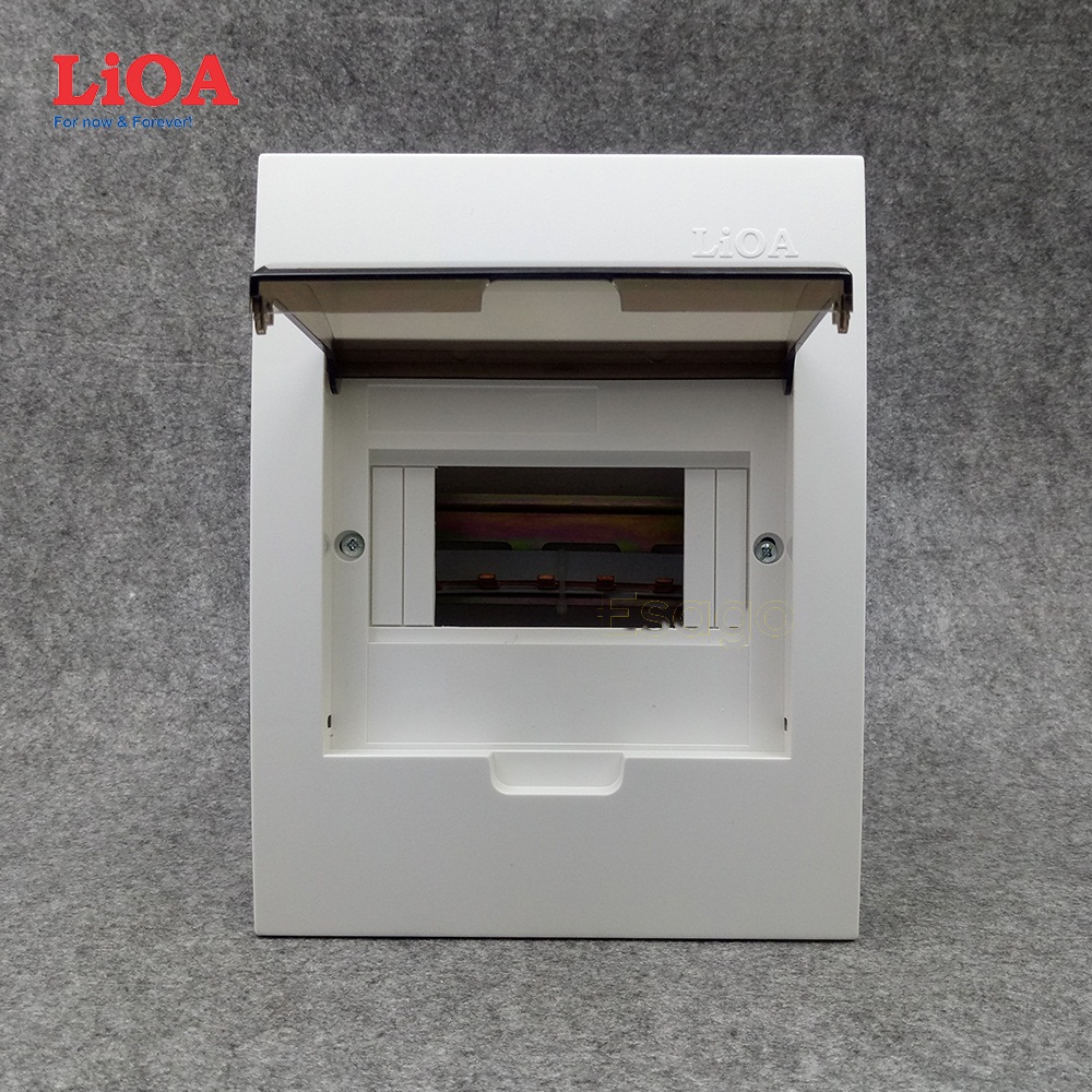 tủ điện nhựa lioa chứa 6 aptomat 1 cực