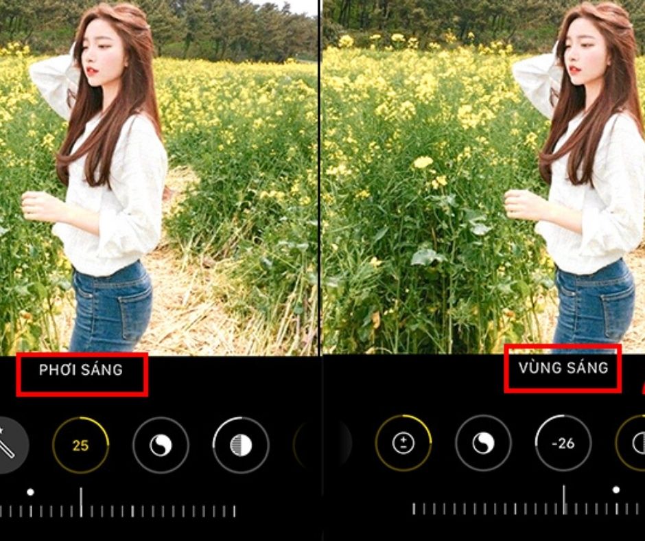 chỉnh phơi sáng cho ảnh bị ngược sáng