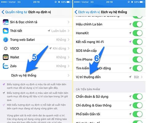 Sử dụng chức năng định vị vị trí thiết lập sẵn trên iPhone.
