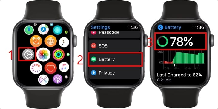 Thêm tiện ích pin vào màn hình chính Apple Watch