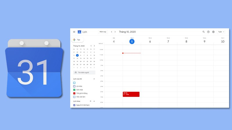 Thêm lời nhắc trên iphone với Google Calendar